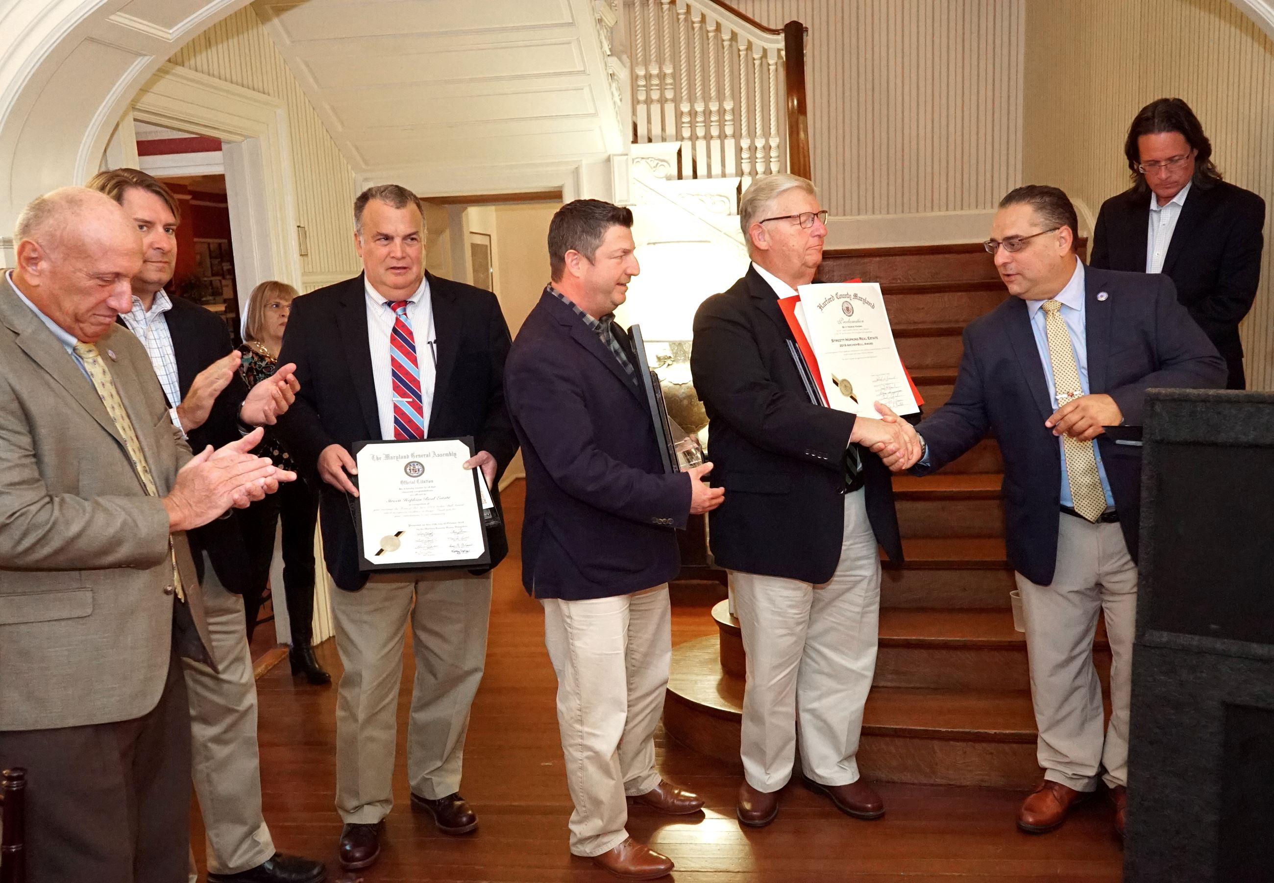 Tim Hopkins, Chris Streett, Dr. Richard Streett, County Councilman Tony Giangiordano