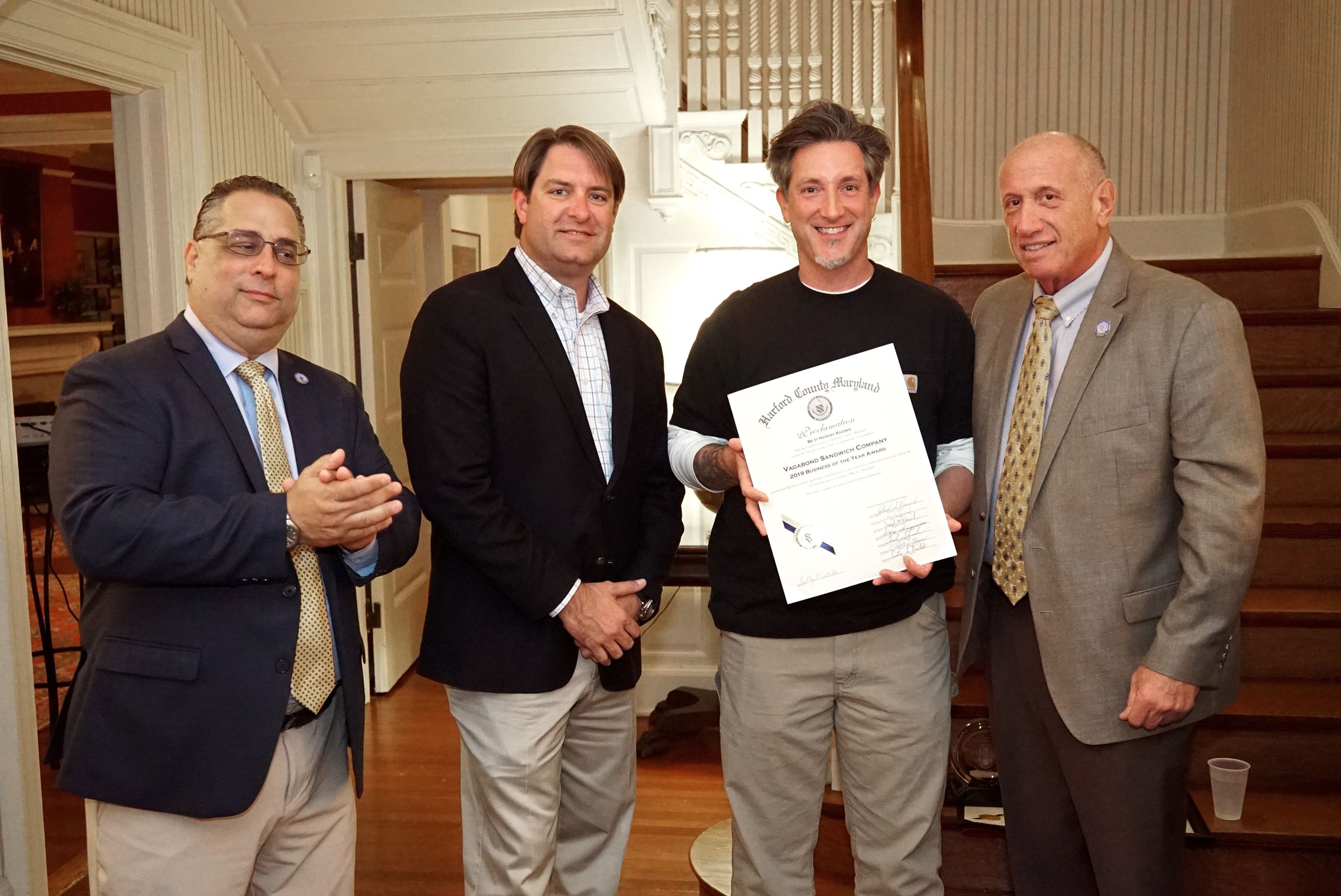 County Councilman Tony Giangiordano, County Councilman Chad Shrodes, Ben Meyer, County Council President Patrick Vincenti