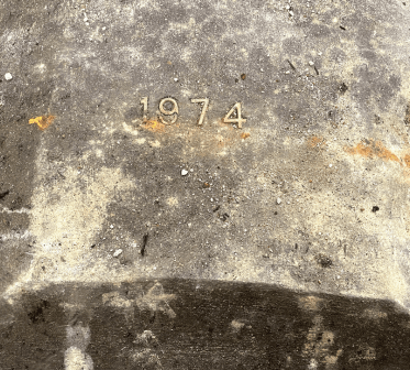 Photo of Bel Air 1974 time capsule lid