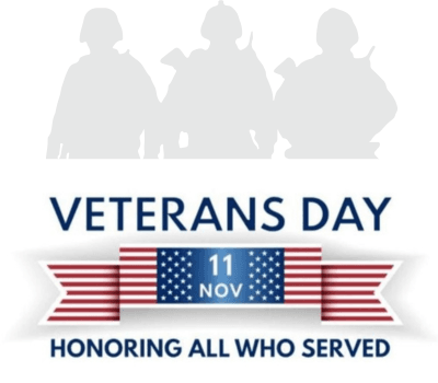 Graphic honoring those who served on Veterans Day